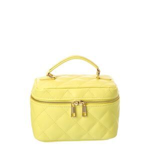 Persaman New York Mia16 Quilted Leather Vanity Bag, Yellow